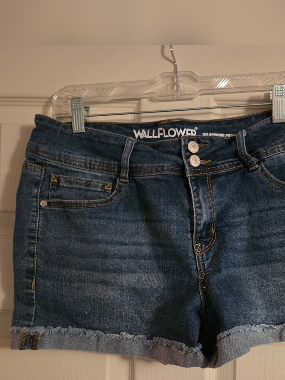 Wallflower Dark Wash Denim Shorts